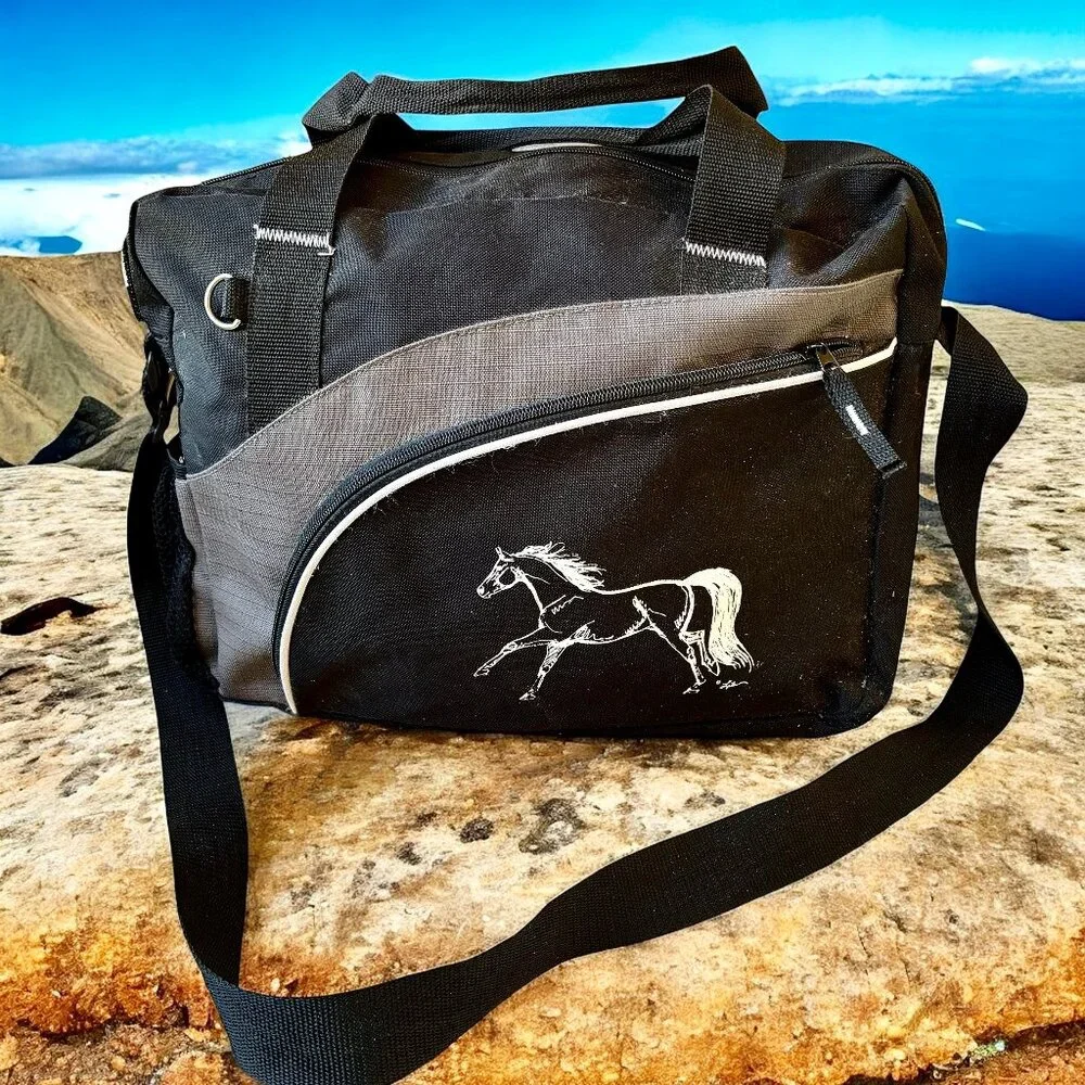 Messenger Bag Laptop Computer Horse Art Dual Handles & Shoulder Strap Pockets